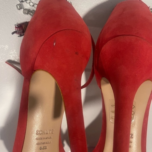 Schutz Lah heels Size 8.5 Color:Clube Red/Transparente/Cristal/Niquel - Picture 7 of 7